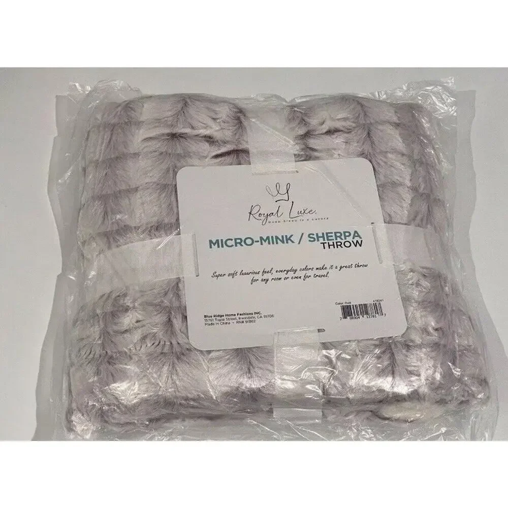 Royal Luxe Reversible Micromink to Faux-Sherpa Tie-Dye Throw, 50